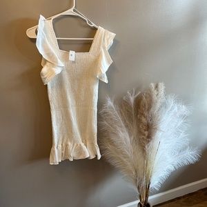 White Fitted Mini Dress